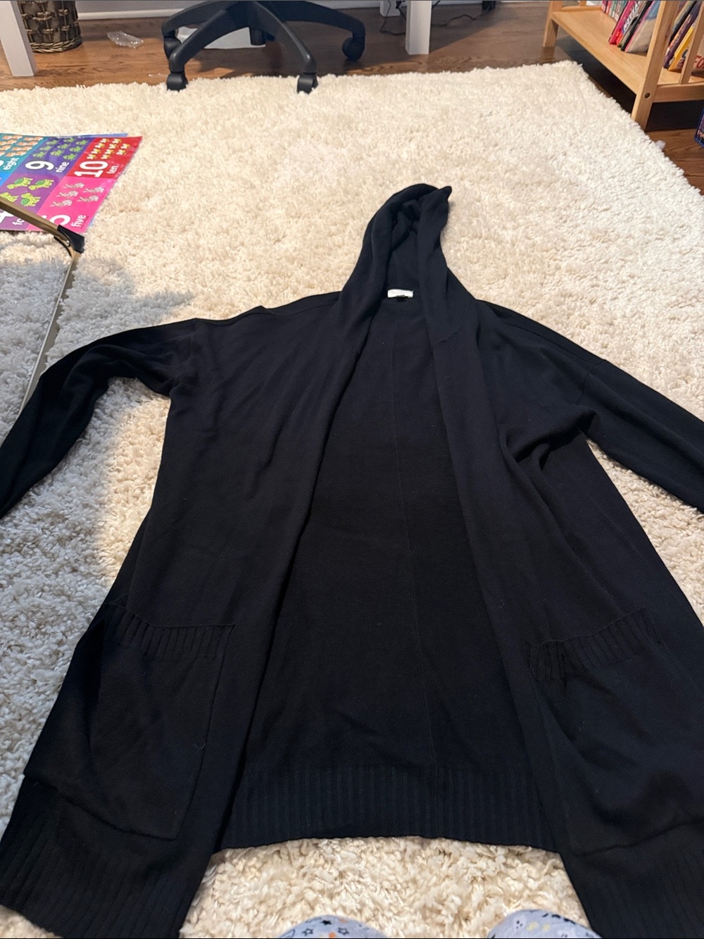 Never worn Splendid Black Hooded Open-Front Cardigan (super soft)